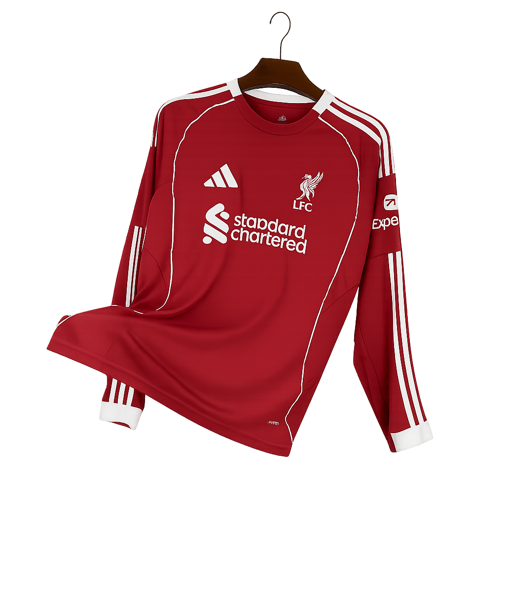 Camiseta Liverpool 2025/26 - Manga Larga